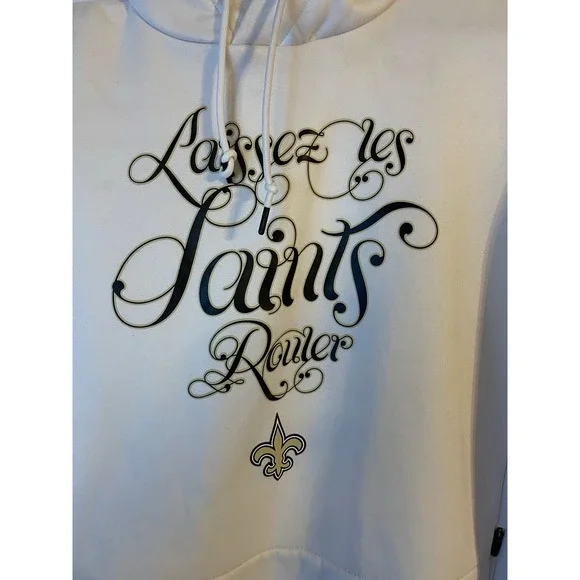Men's 2XL NWOT New Orleans Saints Nike‎ Sideline Local Lockup Hoodie White